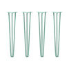 Hairpin Legs Set of 4, 3-Rod Design - Turquoise Powder Coated Finish