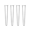 Hairpin Legs Set of 4, 2-Rod Design - Clear Coated Finish