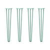 Hairpin Legs Set of 4, 3-Rod Design - Turquoise Powder Coated Finish