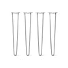 Hairpin Legs Set of 4, 2-Rod Design - Clear Coated Finish