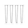 Hairpin Legs Set of 4, 2-Rod Design - Clear Coated Finish