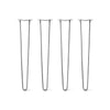 Hairpin Legs Set of 4, 2-Rod Design - Clear Coated Finish