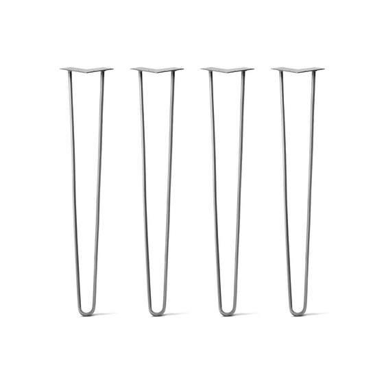 Hairpin Legs Set of 4, 2-Rod Design - Clear Coated Finish