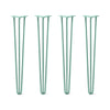Hairpin Legs Set of 4, 3-Rod Design - Turquoise Powder Coated Finish