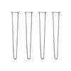 Hairpin Legs Set of 4, 2-Rod Design - Clear Coated Finish