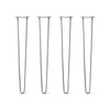 Hairpin Legs Set of 4, 2-Rod Design - Clear Coated Finish