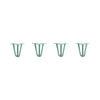 Hairpin Legs Set of 4, 3-Rod Design - Turquoise Powder Coated Finish