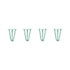 Hairpin Legs Set of 4, 3-Rod Design - Turquoise Powder Coated Finish