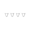 Hairpin Legs Set of 4, 3-Rod Design - Clear Coated Finish