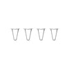 Hairpin Legs Set of 4, 3-Rod Design - Clear Coated Finish