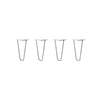 Hairpin Legs Set of 4, 3-Rod Design - Clear Coated Finish