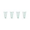 Hairpin Legs Set of 4, 3-Rod Design - Turquoise Powder Coated Finish