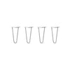 Hairpin Legs Set of 4, 3-Rod Design - Clear Coated Finish