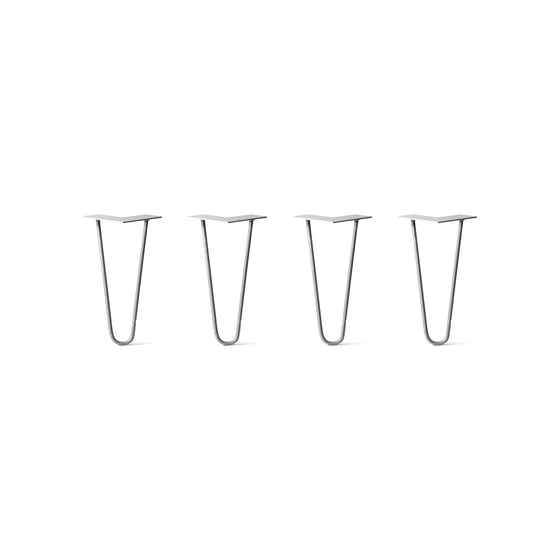Hairpin Legs Set of 4, 3-Rod Design - Clear Coated Finish