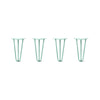 Hairpin Legs Set of 4, 3-Rod Design - Turquoise Powder Coated Finish