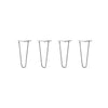 Hairpin Legs Set of 4, 2-Rod Design - Clear Coated Finish