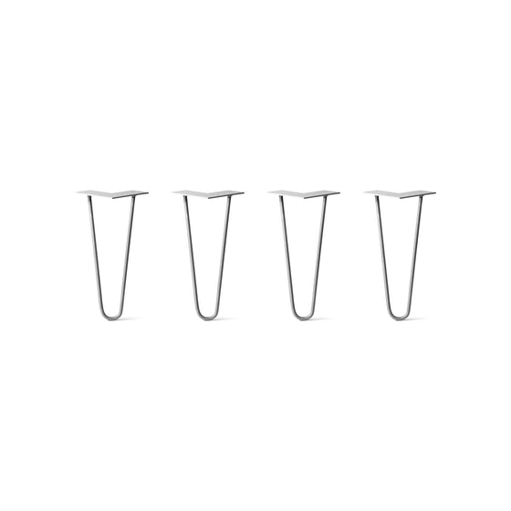 Hairpin Legs Set of 4, 3-Rod Design - Clear Coated Finish