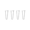 Hairpin Legs Set of 4, 3-Rod Design - Clear Coated Finish