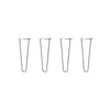 Hairpin Legs Set of 4, 3-Rod Design - Clear Coated Finish