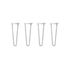 Hairpin Legs Set of 4, 3-Rod Design - Clear Coated Finish