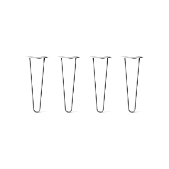 Hairpin Legs Set of 4, 3-Rod Design - Clear Coated Finish