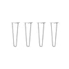 Hairpin Legs Set of 4, 3-Rod Design - Clear Coated Finish