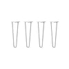 Hairpin Legs Set of 4, 3-Rod Design - Clear Coated Finish