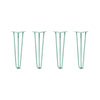 Hairpin Legs Set of 4, 3-Rod Design - Turquoise Powder Coated Finish