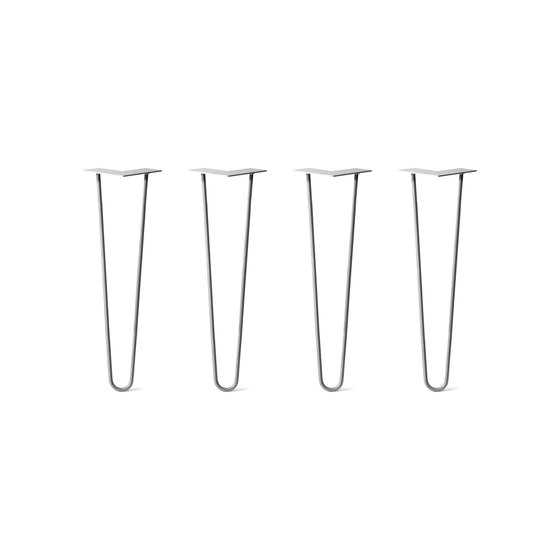 Hairpin Legs Set of 4, 3-Rod Design - Clear Coated Finish