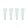 Hairpin Legs Set of 4, 3-Rod Design - Turquoise Powder Coated Finish