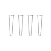 Hairpin Legs Set of 4, 3-Rod Design - Clear Coated Finish