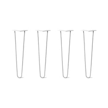  DIY Hairpin Legs - Hairpin Legs Set of 4 - Sizes 4" to 40" Available - Raw Steel & Powder Coated - 3/8" or 1/2" Diameter