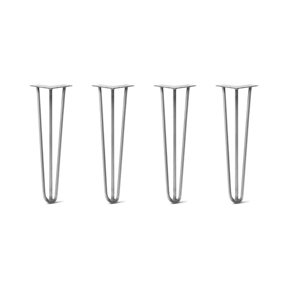 DIY Hairpin Legs - Hairpin Legs Set of 4 - Sizes 4" to 40" Available - Raw Steel & Powder Coated - 3/8" or 1/2" Diameter
