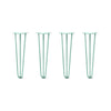 Hairpin Legs Set of 4, 3-Rod Design - Turquoise Powder Coated Finish