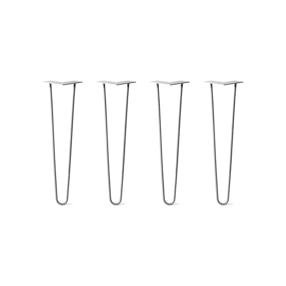 Hairpin Legs Set of 4, 3-Rod Design - Clear Coated Finish