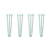 Hairpin Legs Set of 4, 3-Rod Design - Turquoise Powder Coated Finish