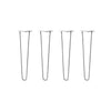 Hairpin Legs Set of 4, 3-Rod Design - Clear Coated Finish