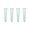 Hairpin Legs Set of 4, 3-Rod Design - Turquoise Powder Coated Finish