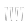 Hairpin Legs Set of 4, 3-Rod Design - Clear Coated Finish