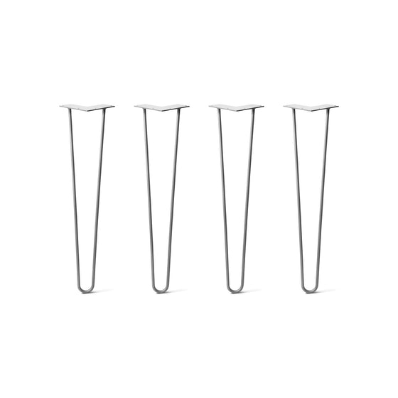 Hairpin Legs Set of 4, 3-Rod Design - Clear Coated Finish