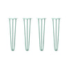 Hairpin Legs Set of 4, 3-Rod Design - Turquoise Powder Coated Finish