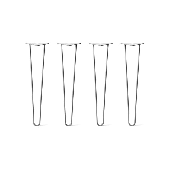 Hairpin Legs Set of 4, 3-Rod Design - Clear Coated Finish
