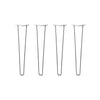 Hairpin Legs Set of 4, 3-Rod Design - Clear Coated Finish