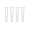 Hairpin Legs Set of 4, 3-Rod Design - Clear Coated Finish