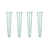 Hairpin Legs Set of 4, 3-Rod Design - Turquoise Powder Coated Finish