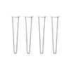 Hairpin Legs Set of 4, 3-Rod Design - Clear Coated Finish