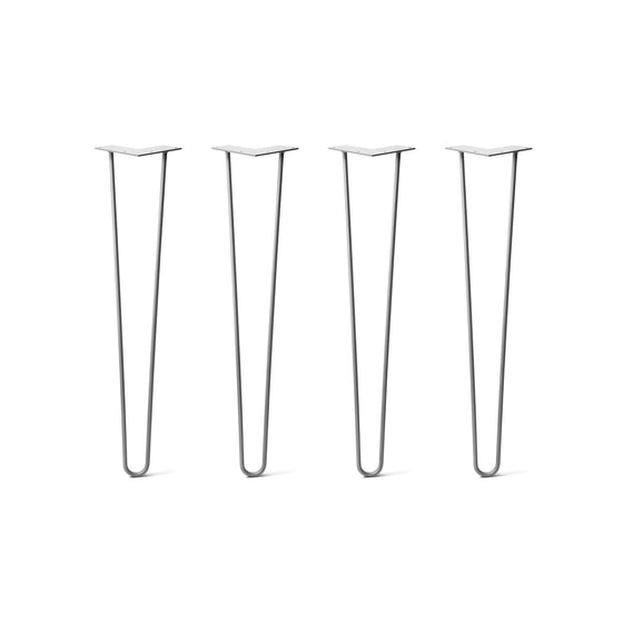 Hairpin Legs Set of 4, 3-Rod Design - Clear Coated Finish