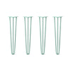 Hairpin Legs Set of 4, 3-Rod Design - Turquoise Powder Coated Finish