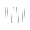 Hairpin Legs Set of 4, 3-Rod Design - Clear Coated Finish