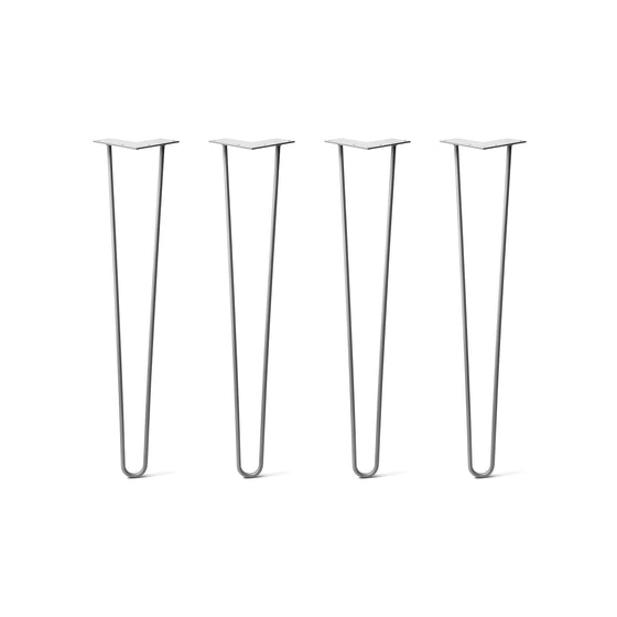 Hairpin Legs Set of 4, 3-Rod Design - Clear Coated Finish